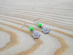 Náušnice fialové s černou (96/18)