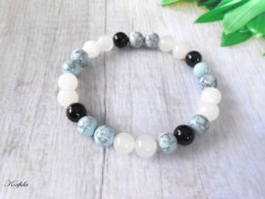 Náušnice fialové s černou (96/18)