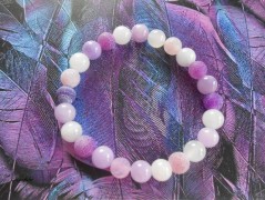 Náušnice fialové s černou (96/18)