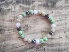 Náušnice fialové s černou (96/18)