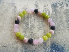 Náušnice fialové s černou (96/18)