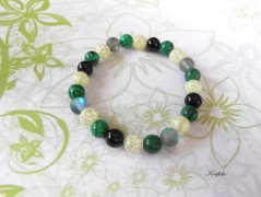 Náušnice fialové s černou (96/18)