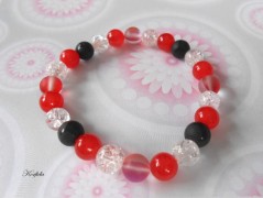 Náušnice fialové s černou (96/18)