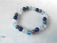 Náušnice fialové s černou (96/18)