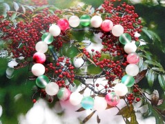 Náušnice fialové s černou (96/18)