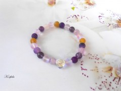 Náušnice fialové s černou (96/18)