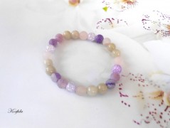 Náušnice fialové s černou (96/18)