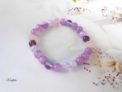 Náušnice fialové s černou (96/18)