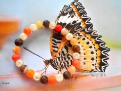 Náušnice fialové s černou (96/18)