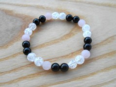 Náušnice fialové s černou (96/18)