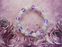 Náušnice fialové s černou (96/18)