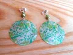 Náušnice fialové s černou (96/18)