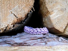 Náušnice fialové s černou (96/18)