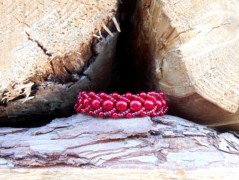 Náušnice fialové s černou (96/18)