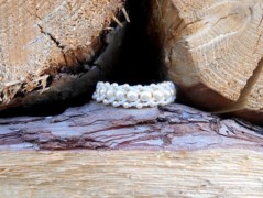 Náušnice fialové s černou (96/18)