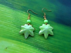 Náušnice fialové s černou (96/18)