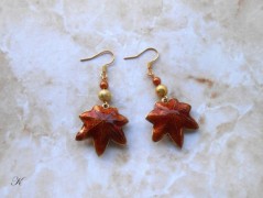 Náušnice fialové s černou (96/18)