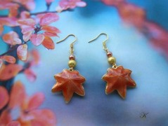 Náušnice fialové s černou (96/18)