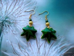 Náušnice fialové s černou (96/18)