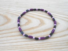 Náušnice fialové s černou (96/18)