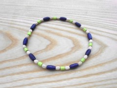 Náušnice fialové s černou (96/18)