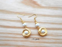 Náušnice fialové s černou (96/18)