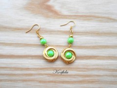 Náušnice fialové s černou (96/18)