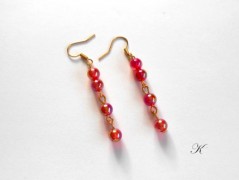 Náušnice fialové s černou (96/18)