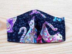 Náušnice fialové s černou (96/18)