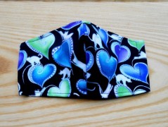 Náušnice fialové s černou (96/18)