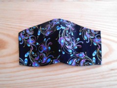 Náušnice fialové s černou (96/18)