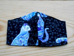 Náušnice fialové s černou (96/18)