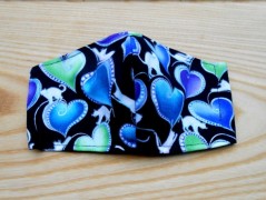 Náušnice fialové s černou (96/18)