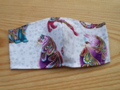 Náušnice fialové s černou (96/18)