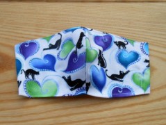 Náušnice fialové s černou (96/18)