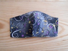 Náušnice fialové s černou (96/18)