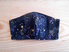 Náušnice fialové s černou (96/18)