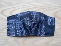 Náušnice fialové s černou (96/18)