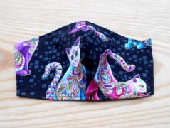 Náušnice fialové s černou (96/18)