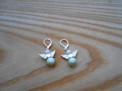 Náušnice fialové s černou (96/18)