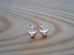 Náušnice fialové s černou (96/18)