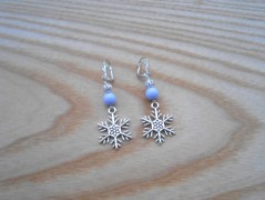 Náušnice fialové s černou (96/18)