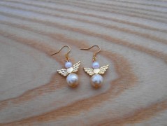 Náušnice fialové s černou (96/18)