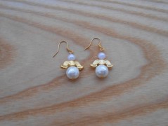 Náušnice fialové s černou (96/18)