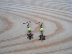 Náušnice fialové s černou (96/18)