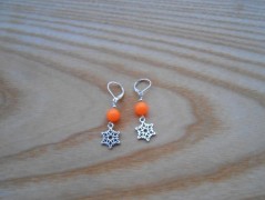 Náušnice fialové s černou (96/18)