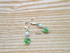 Náušnice fialové s černou (96/18)