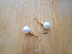 Náušnice fialové s černou (96/18)