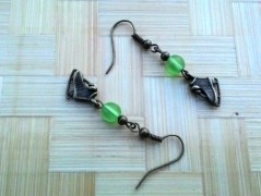 Náušnice fialové s černou (96/18)