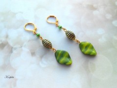 Náušnice fialové s černou (96/18)